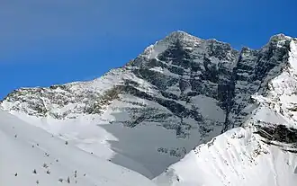 Die Nordwestwand oberhalb des Valser Tals.