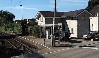 BWH mit Haltepunkt und Bahnübergang, Schrezheim (Ellwangen)