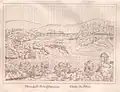 Lithographie des Rheinfall (Schaffhausen) aus: Suisse (1863, F 45b)