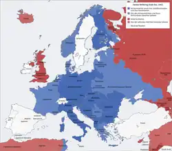 Karte von Europa am Ende des Jahres 1942