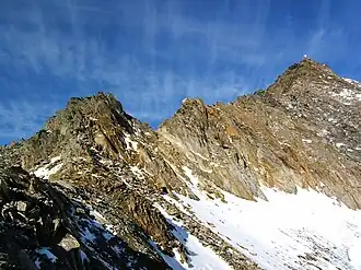 Gipfelaufbau des Hinteren Seelenkogels von Osten