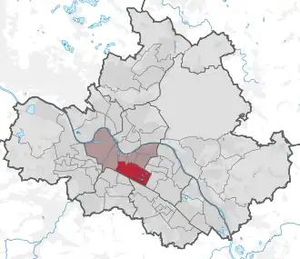 Lage des statistischen Stadtteils Seevorstadt-Ost/Großer Garten in Dresden
