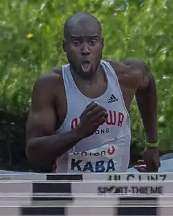 Sekou Kaba Rang sieben in 13,58 s