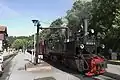 Dampflokomotive beim Wassernehmen