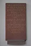 Steintafel über die Restaurierung 1968