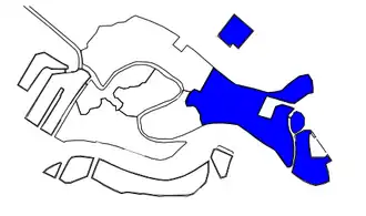 Lage von Castello in der Altstadt von Venedig