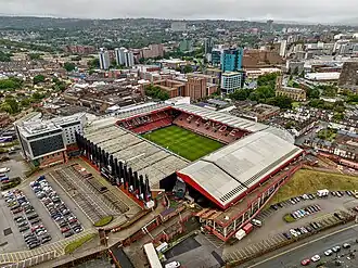 Luftbild der Bramall Lane