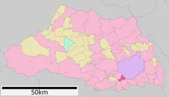 Lage Shikis in der Präfektur