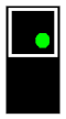 ein grünes Licht rechts unten