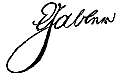 Unterschrift von Georg Andreas Gabler.