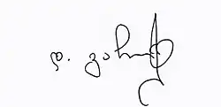 Unterschrift von Dawit Gabeidse