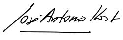 Unterschrift von José Antonio Kast