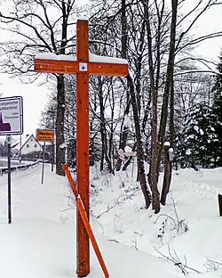 Pilgerstab und Kreuz bei Silberborn