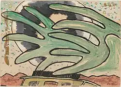 Silver Ball, Barge, and Trees, 1930