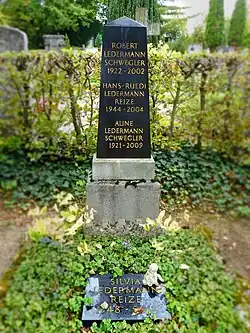 Silvia Ledermann-Reize (1948–2012) Schauspielerin. Grab auf dem Friedhof Wolfgottesacker, Basel