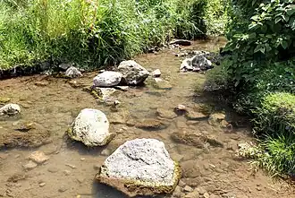 Der Hellenbach kurz vor der Mündung