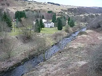 Der Sirhowy River am südlichen Stadtrand von Tredegar