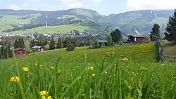 Gallio vom Monte Sisemol mit dem Taleinschnitt des Valle di Campomulo