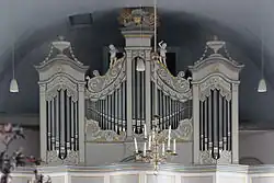 "Klingender Orgelprospekt" mit Strahlenkranz in St. Johannis, HH-Neuengamme, 1803