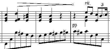 Chromatik, Takt 7–9 im Bass