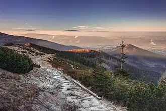 Blick vom Gipfel auf Nosal und Zakopane