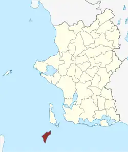 Lage des Omø Sogn in der Slagelse Kommune