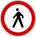 Verbot für Fußgänger