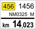 Kilometertafel an Landesstraßen (2. Beispiel)