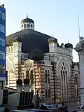 Die Synagoge in Sofia, ein eindrucksvoller orientalisierender Sakralbau, erbaut 1909.