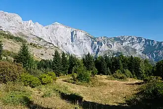 Blick auf den Gipfel Solunska Glava