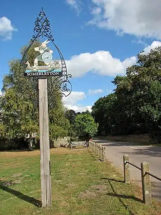Ortsschild von Somerleyton