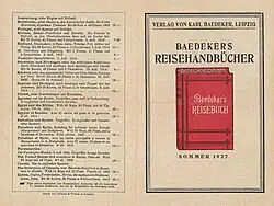 Werbefaltblatt vom Sommer 1927 (4 Seiten, 186 × 128 mm)