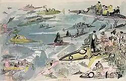 La Sortie de l’opéra en l’an 2000. Lithographie, um 1882.