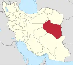 Lage der Provinz Süd-Chorasan im Iran