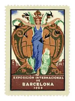Werbebriefmarke für die Exposició Internacional de Barcelona 1929