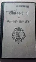 Sparbuch der Sparkasse Bad Ischl, um 1937