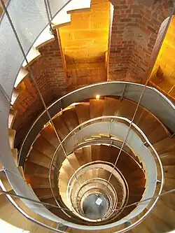 Treppenauge bei einer Wendeltreppe