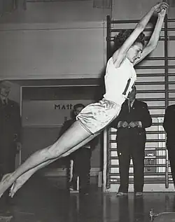 Solveig Ericsson erreichte Platz vierzehn (hier beim Standweitsprung)