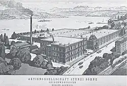 Stünzi Seidenweberei, Wollishofen, 1890