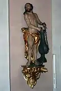 Figur des leidenden Christus an der Geißelsäule