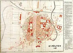 St. Pölten im Jahr 1887