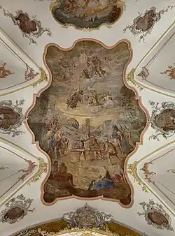 Langhaus-Hauptfresko mit Zwickelbildern