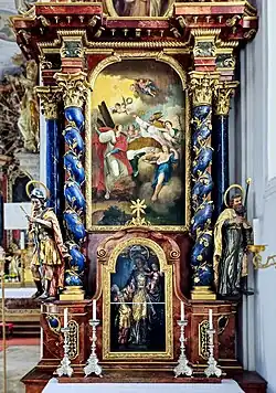 Rechter Seitenaltar, Retabel