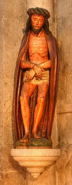 Christus als Gefangener mit Dornenkrone und Mantel