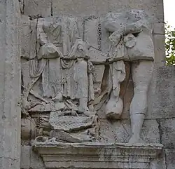 Rechtes Relief der Nordwestfassade