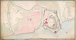 Die Stadt und Festung von Malacca (1780)