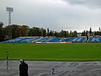ehemalige Gegentribüne des Stadions Baltika