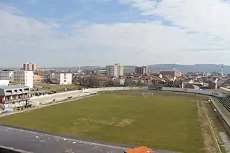 Das Stadion Gjilan im Februar 2018