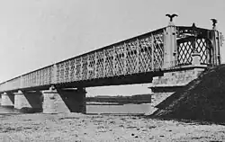 Stadlauer Staatsbahnbrücke über die regulierte Donau (1875)