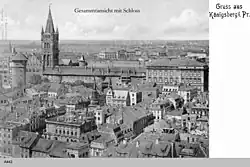 Blick über die Altstadt auf die Südseite des Schlosses